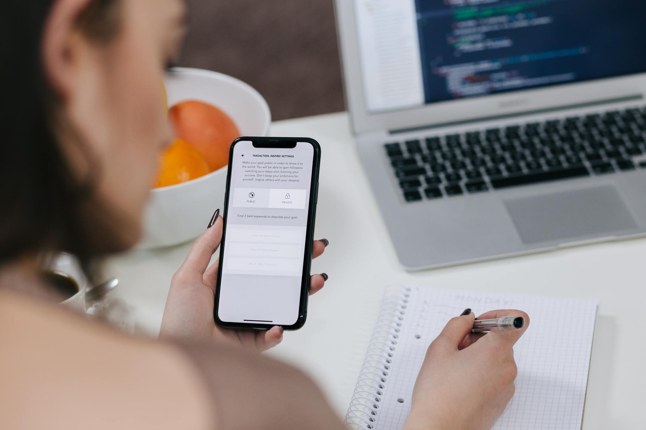 présentation d'application mobile sur smartphone